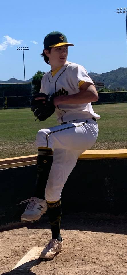 Young Aidan pitching at KPI baseball field